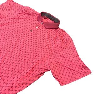 Greyson Mens Pink Stretch Golf Polo Shirt- Size XXL